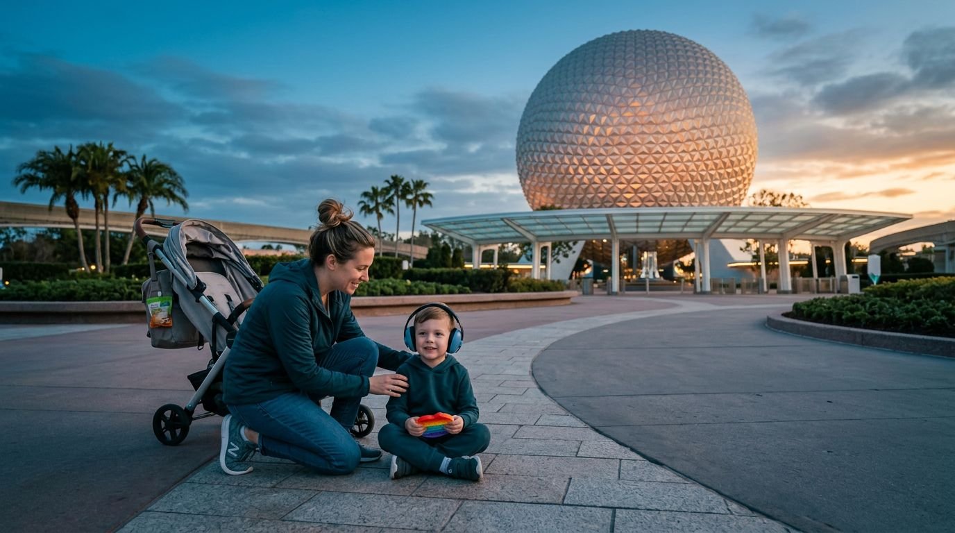 EPCOT Autism Guide for a Calmer First Disney Day EPCOT autism guide